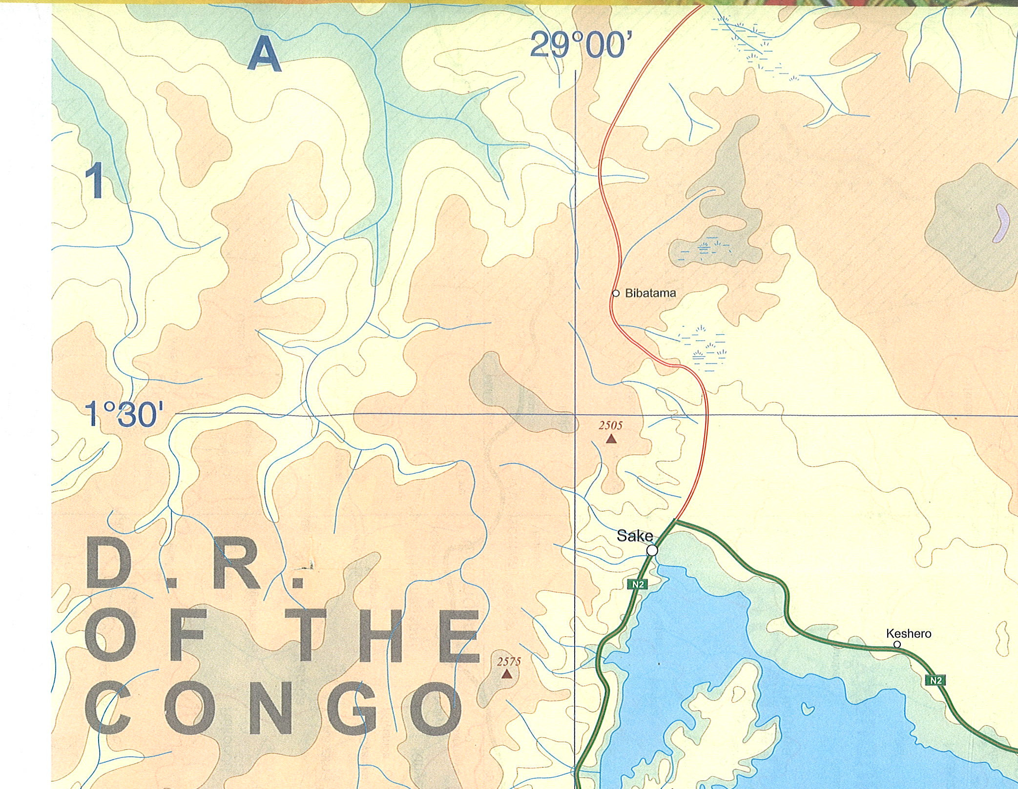 Carte du Rwanda échelle 1/300.000 A1