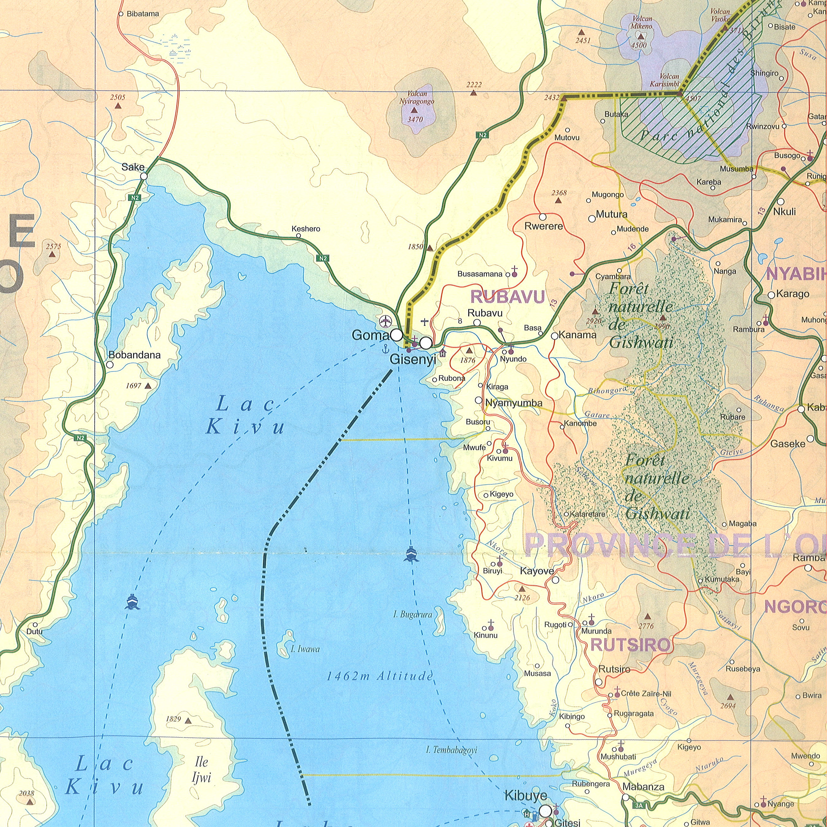 Carte du Rwanda échelle 1/300.000 B2